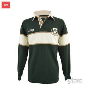 Men's Long Sleeve Rugby Shirt Premium Material Shamrock Crest